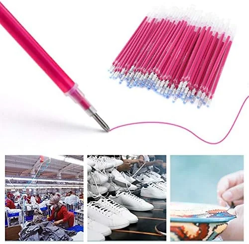 TOPINCN 100Pcs Fabric Marker Pen Refill, Heat Erasable