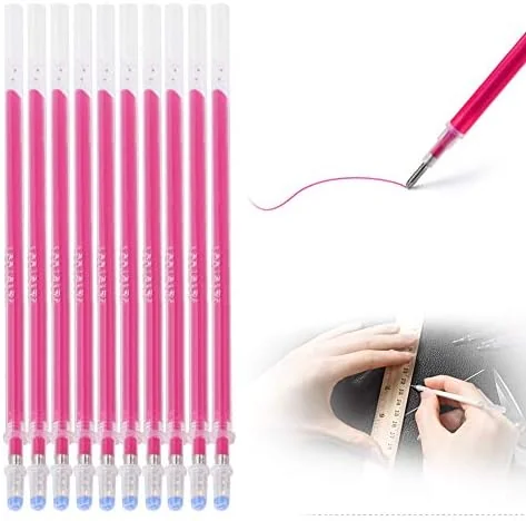 TOPINCN 100Pcs Fabric Marker Pen Refill, Heat Erasable