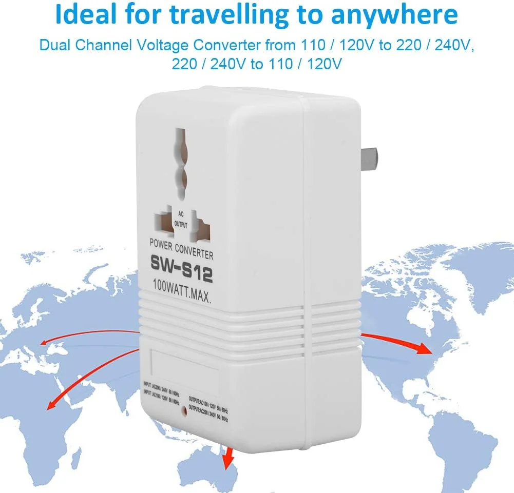 TOPINCN 100W Power Converter AC110V/120V to 220V/240V Step-Up&Down Voltage