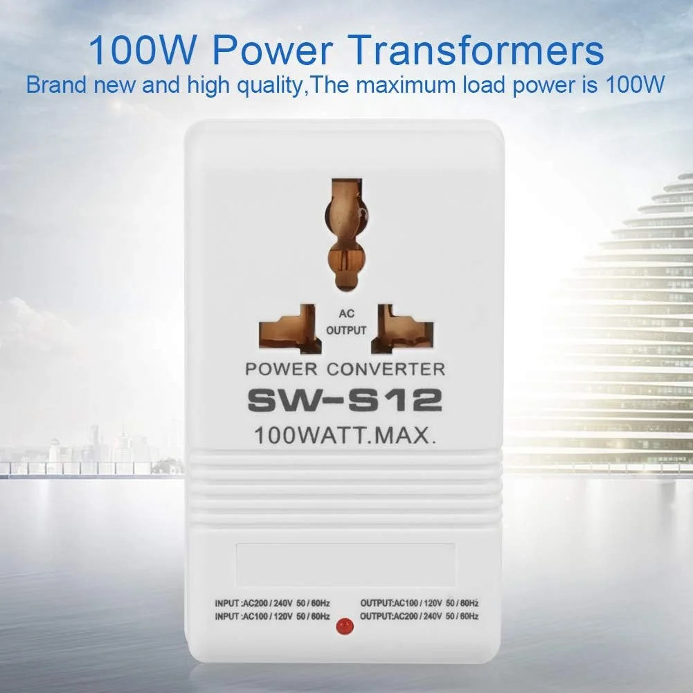 TOPINCN 100W Power Converter AC110V/120V to 220V/240V Step-Up&Down Voltage
