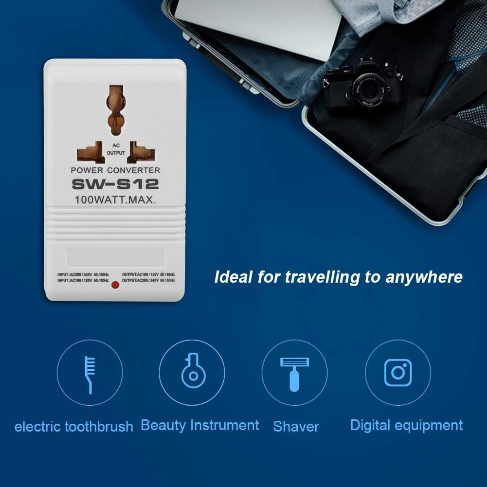 TOPINCN 100W Power Converter AC110V/120V to 220V/240V Step-Up&Down Voltage