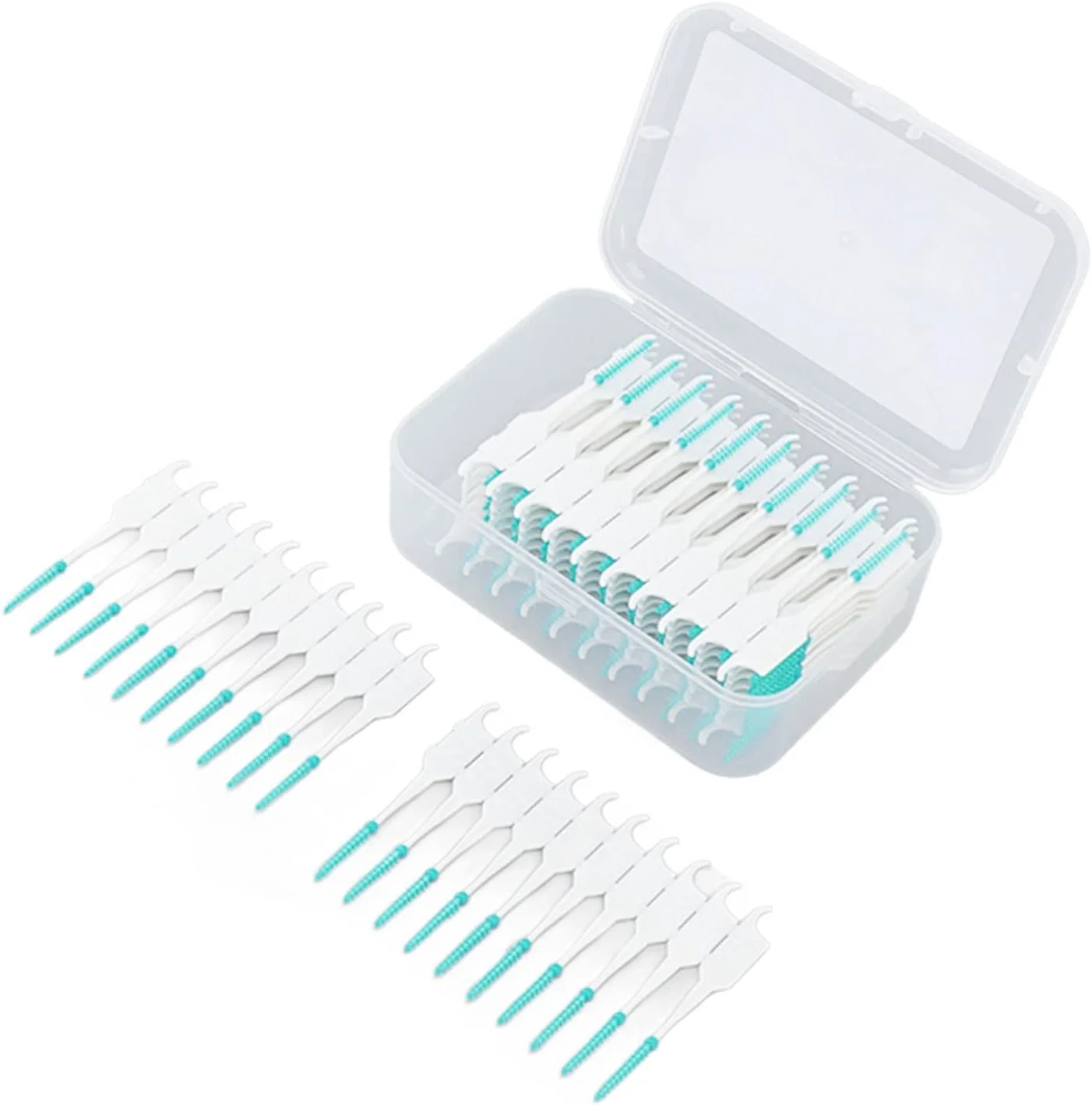 TOPINCN 200Pcs Interdental Brush, Toothpick Flossing Tooth Tool