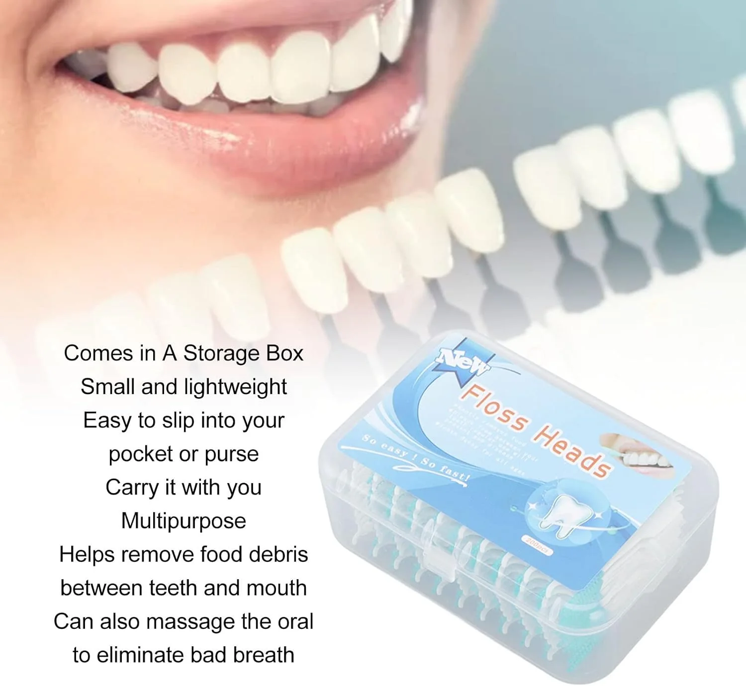 TOPINCN 200Pcs Interdental Brush, Toothpick Flossing Tooth Tool