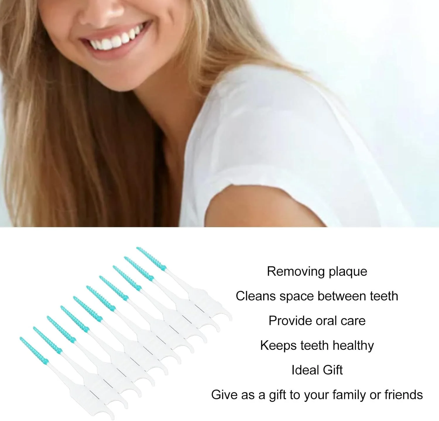 TOPINCN 200Pcs Interdental Brush, Toothpick Flossing Tooth Tool