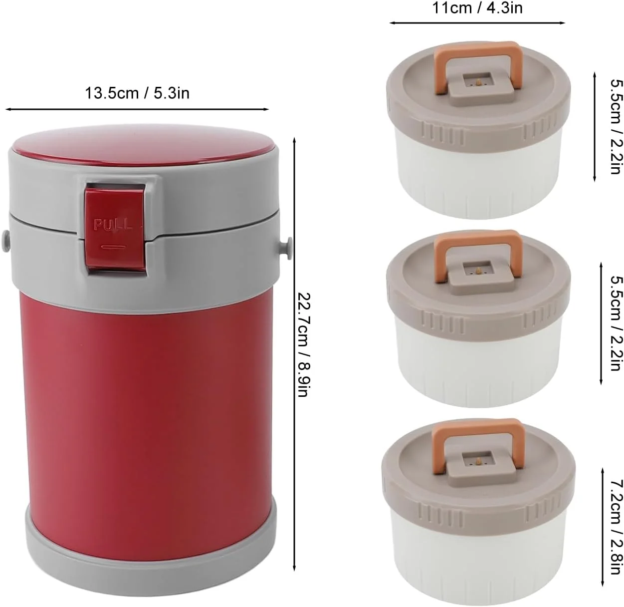 TOPINCN 2L Container For Hot Food, 304 Stainless