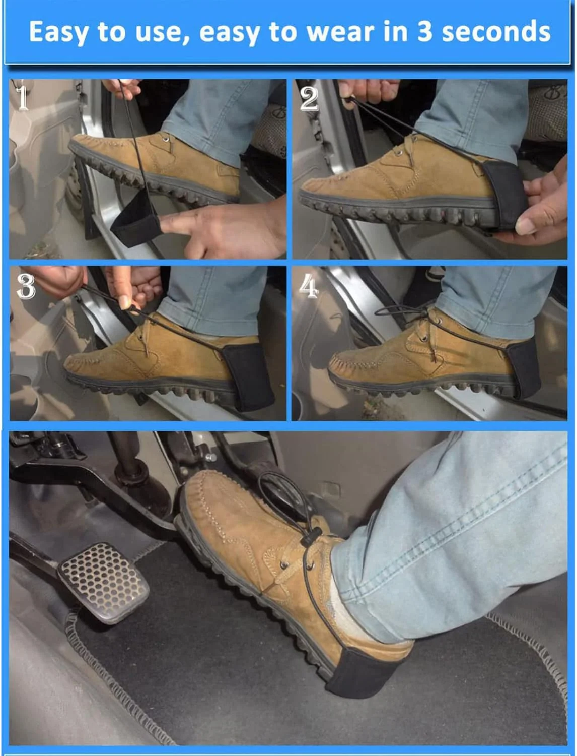 TOPINCN 2pcs Driving Shoe Heel Protectors Cover, Oxford Cloth