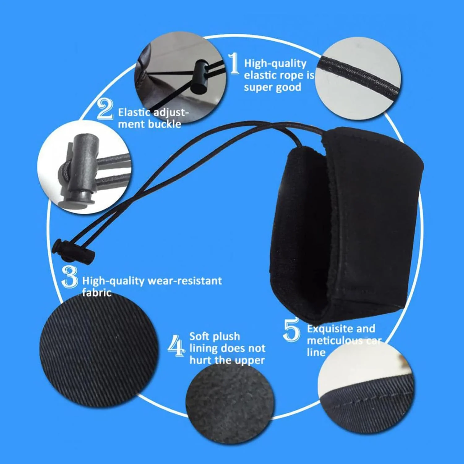 TOPINCN 2pcs Driving Shoe Heel Protectors Cover, Oxford Cloth