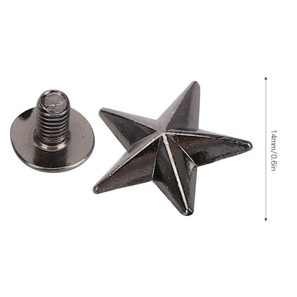 TOPINCN 30 Sets Screw Zinc Alloy Star Rivets 14mm