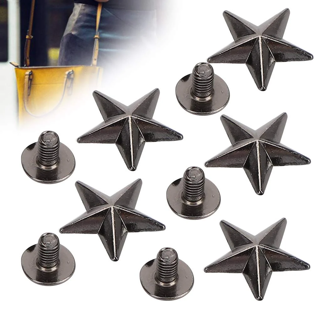 TOPINCN 30 Sets Screw Zinc Alloy Star Rivets 14mm