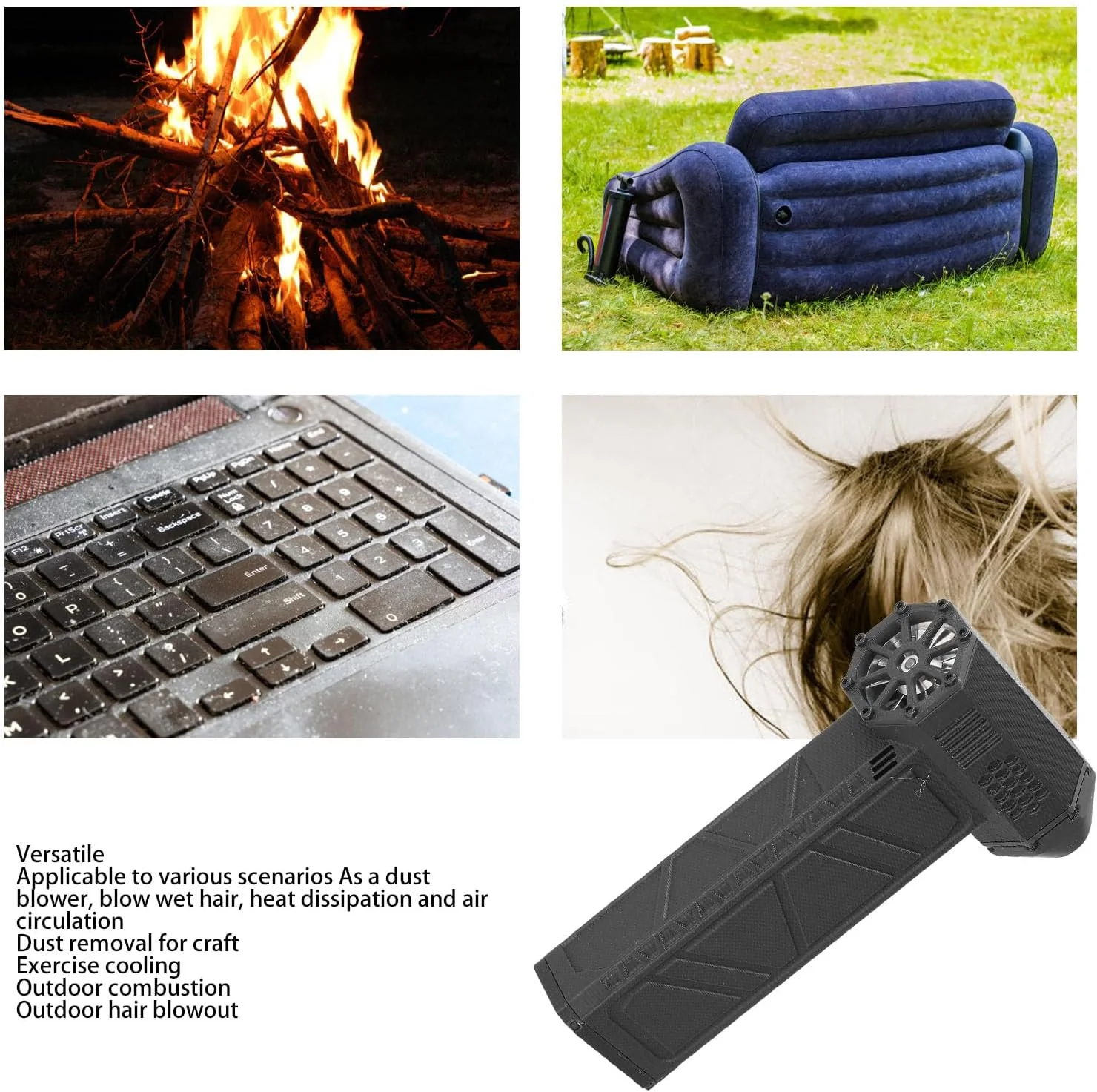 TOPINCN Air Duster Blower Turbo Fan Powerful Turbofan