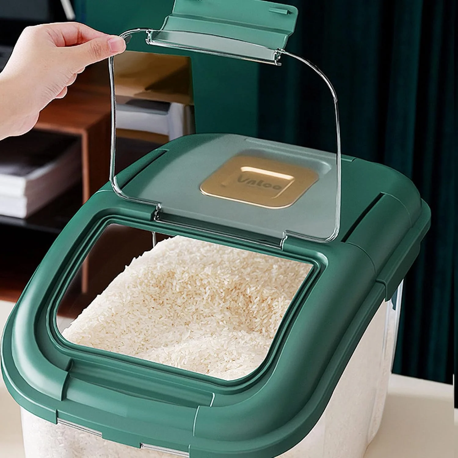 TOPINCN Airtight Rice Storage Container, Bulk Food Container