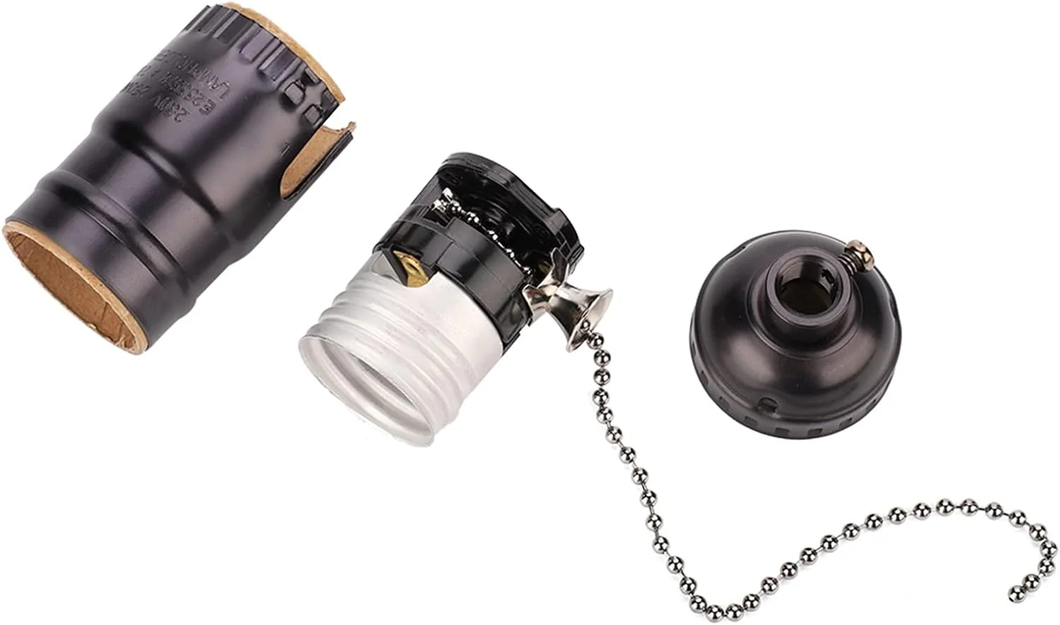 TOPINCN Antique Pull Chain Lamp Socket E 27