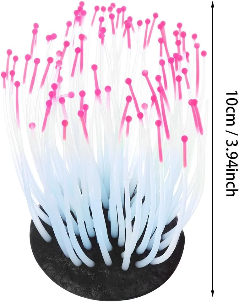 TOPINCN Aquarium Artificial Fluorescent Coral, Fish Night Light