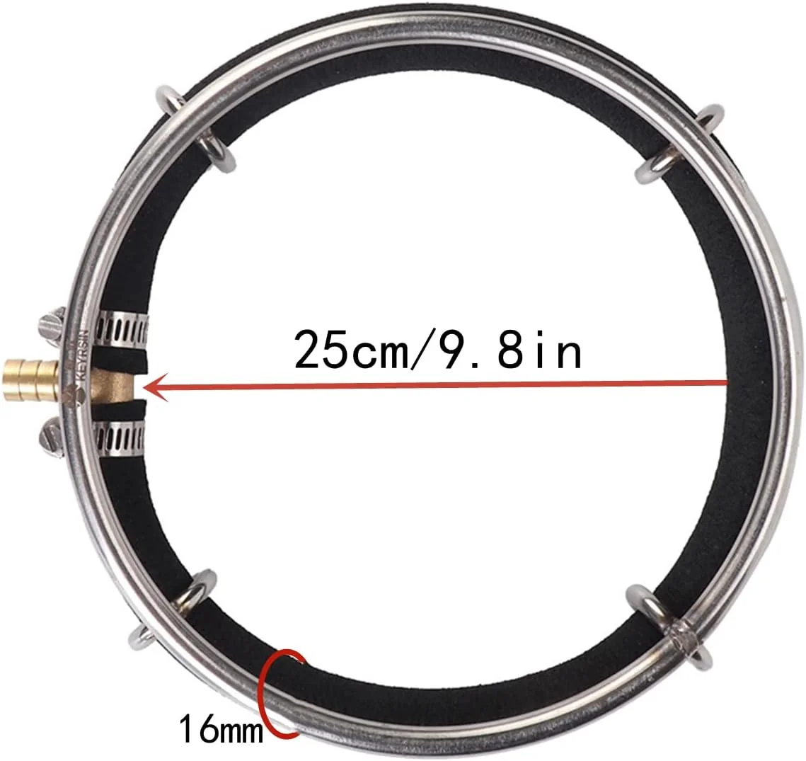 TOPINCN Aquarium Round Air Bubble Diffuser Ring Fish