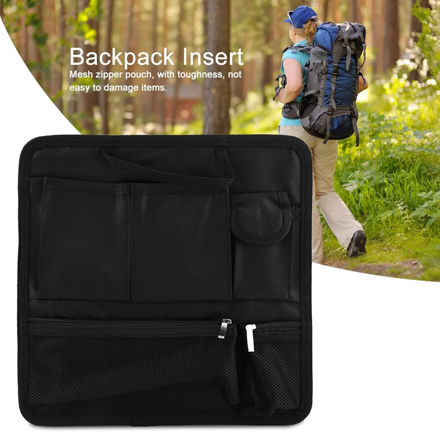 TOPINCN Backpack Organizer Insert Liner, Portable Travel Shoulder