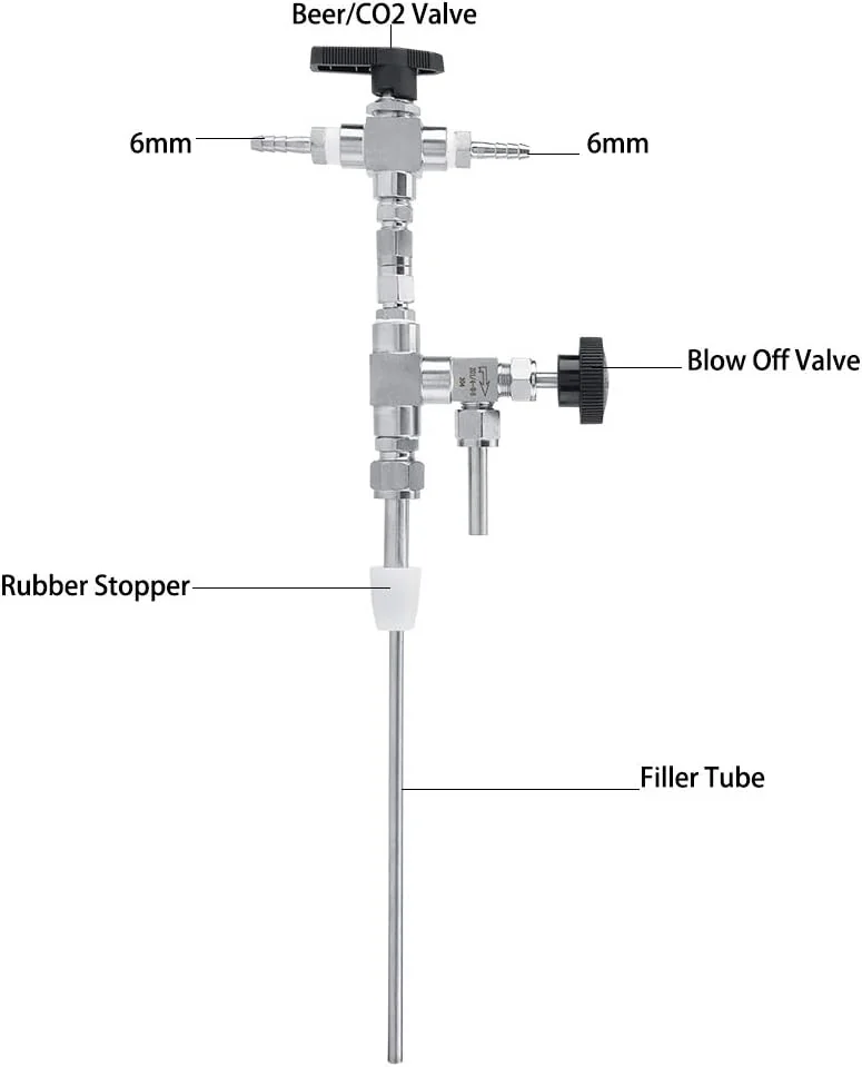 TOPINCN Beer Bottle Filler Stainless Steel Counter Pressure