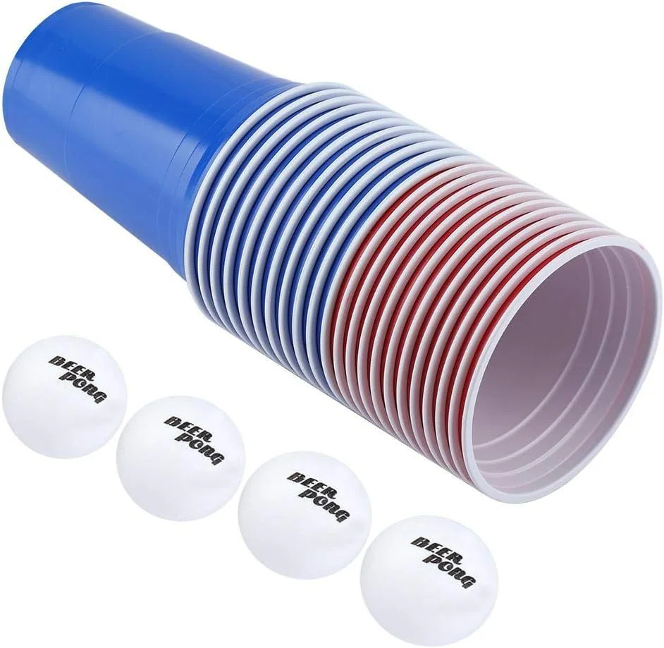 TOPINCN Beer Pong Drinking Game Set 22PCS Plastic