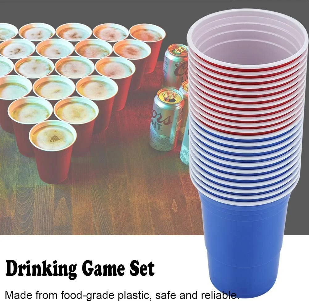 TOPINCN Beer Pong Drinking Game Set 22PCS Plastic