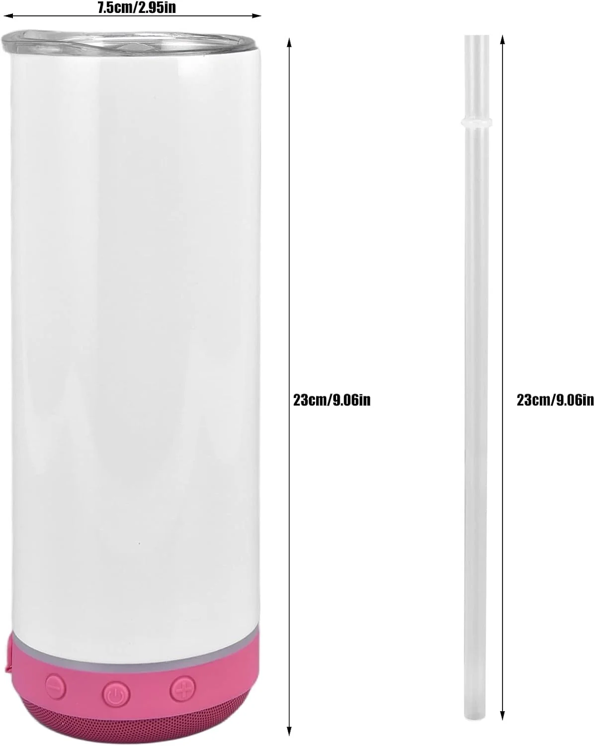 TOPINCN Bluetooth Speaker Cup 20Oz 600Ml Insulation Cup