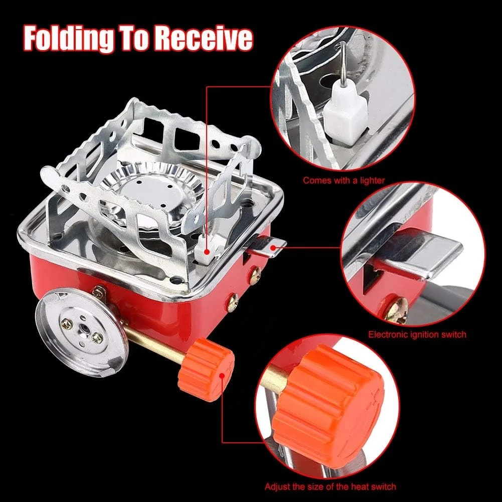 TOPINCN Camping Stove TOPINCN Portable Mini Outdoor Folding Metal