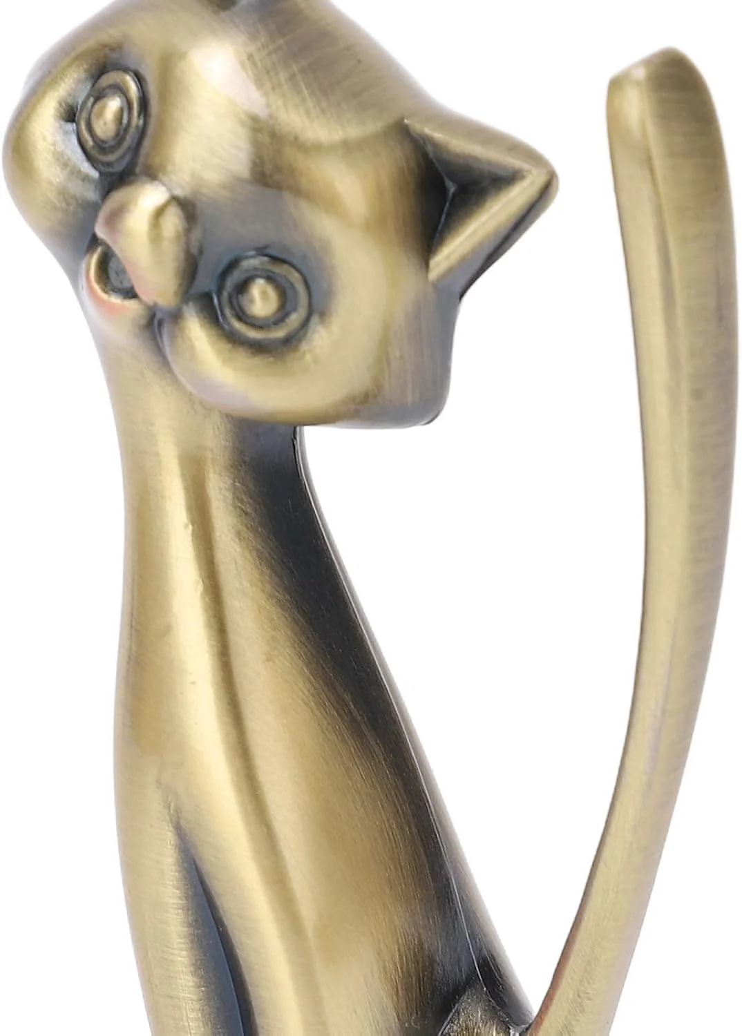 TOPINCN Cat Ring Holder Glossy Statuette Three Dimensional