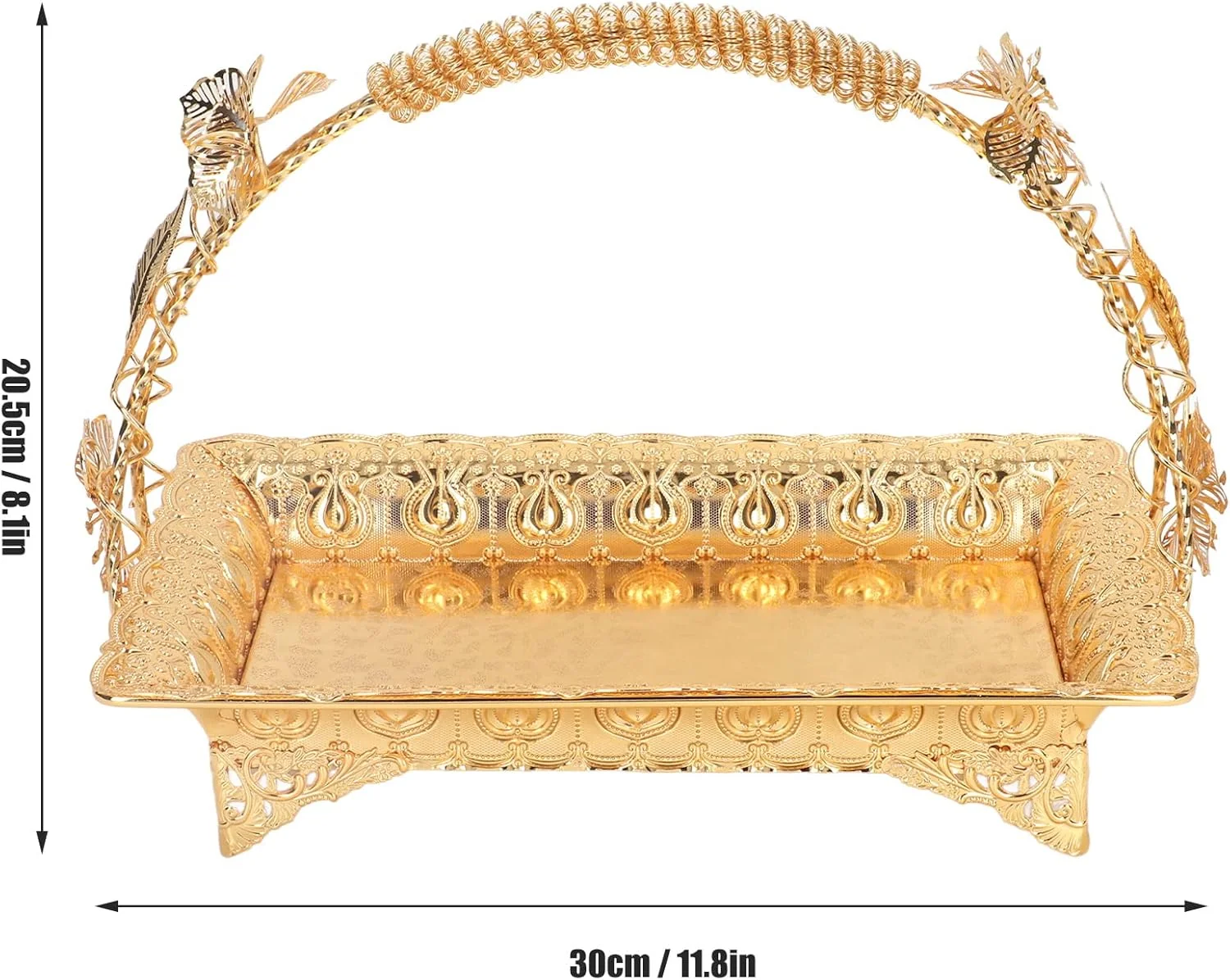 TOPINCN Coffee Serving Tray, Vintage Iron Fruit Plate with