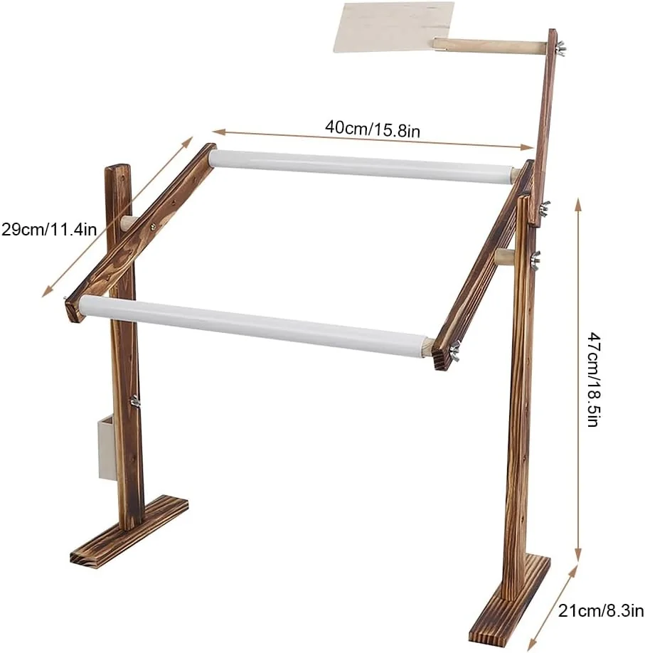 TOPINCN Cross Stitch Frame with Floor Stand, Adjustable
