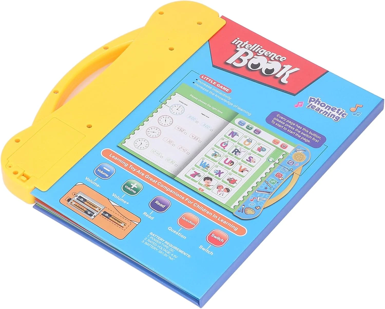 TOPINCN Educational Electronic Learning Book, Alphabet, Numbers, Vocabulary