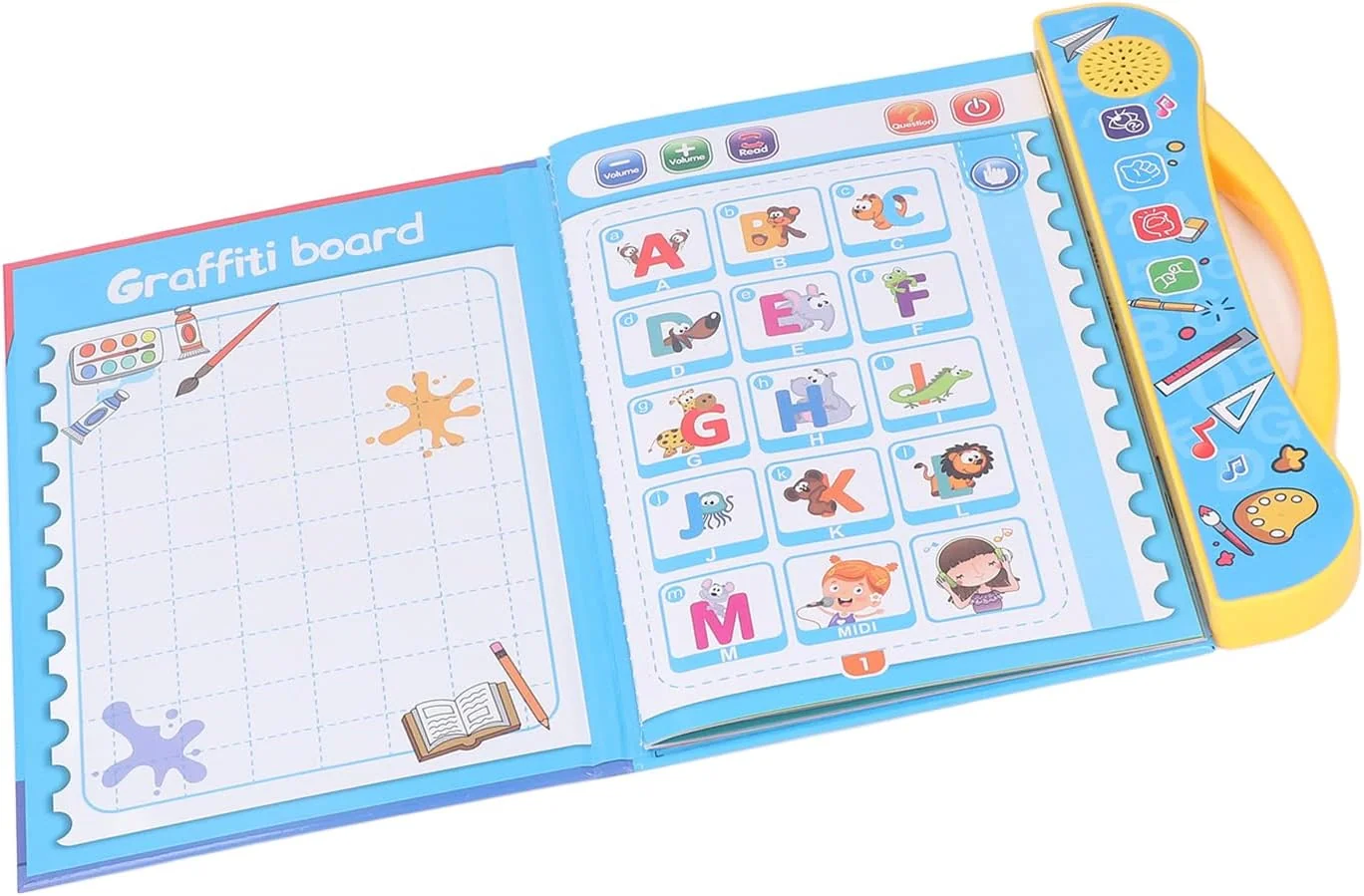 TOPINCN Educational Electronic Learning Book, Alphabet, Numbers, Vocabulary