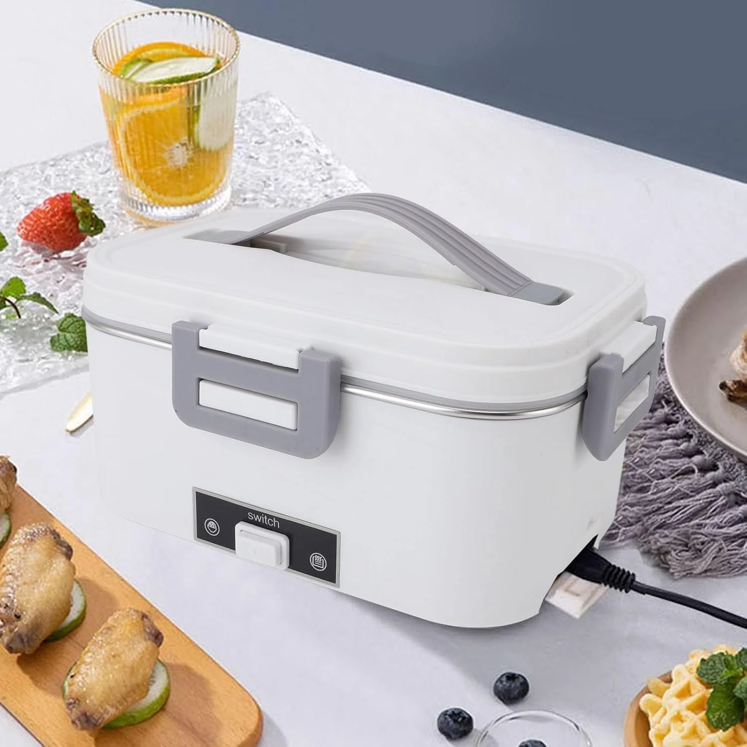 TOPINCN Electric Lunch Box for Adults, 1.8L Heated