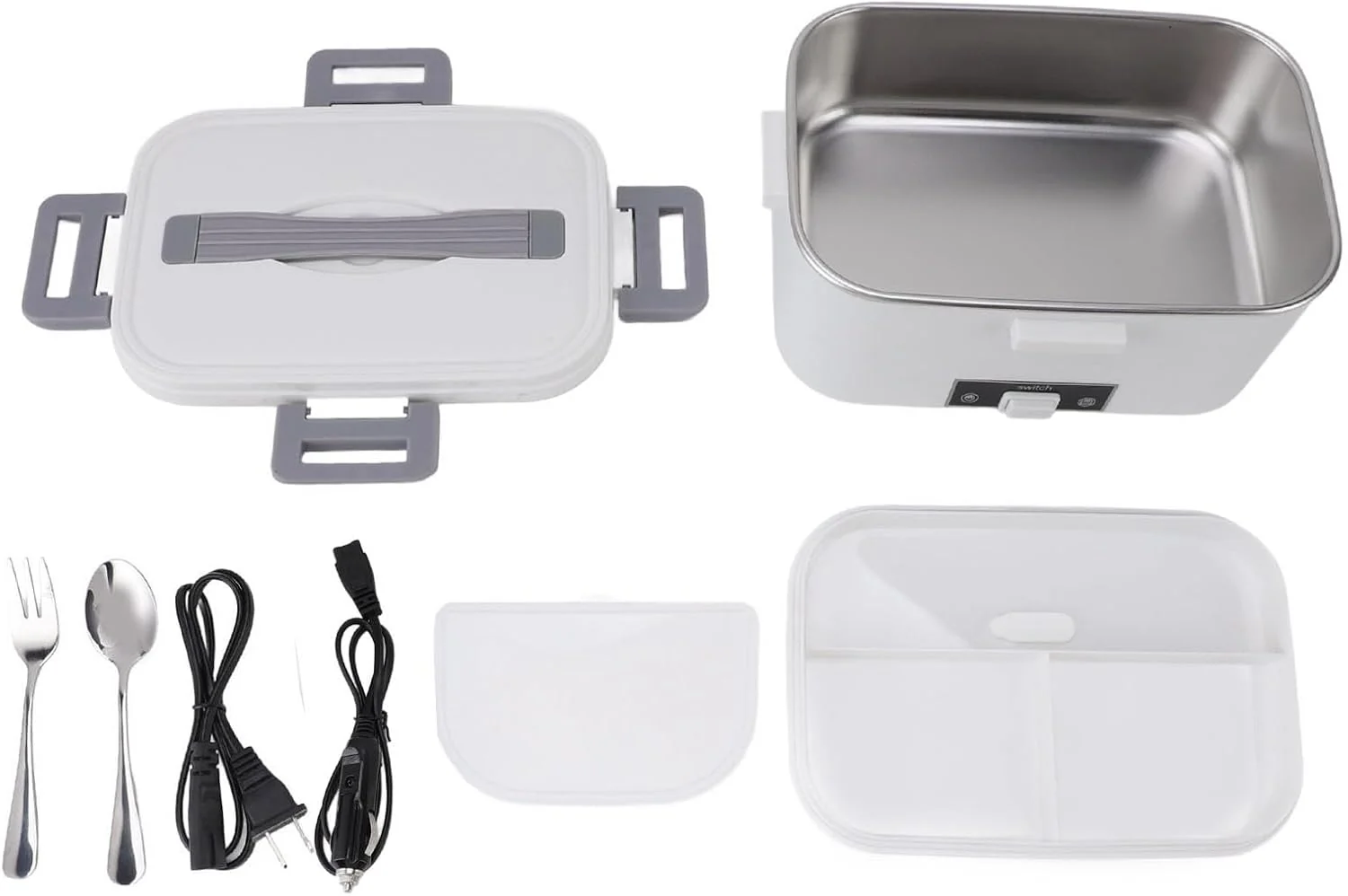 TOPINCN Electric Lunch Box for Adults, 1.8L Heated