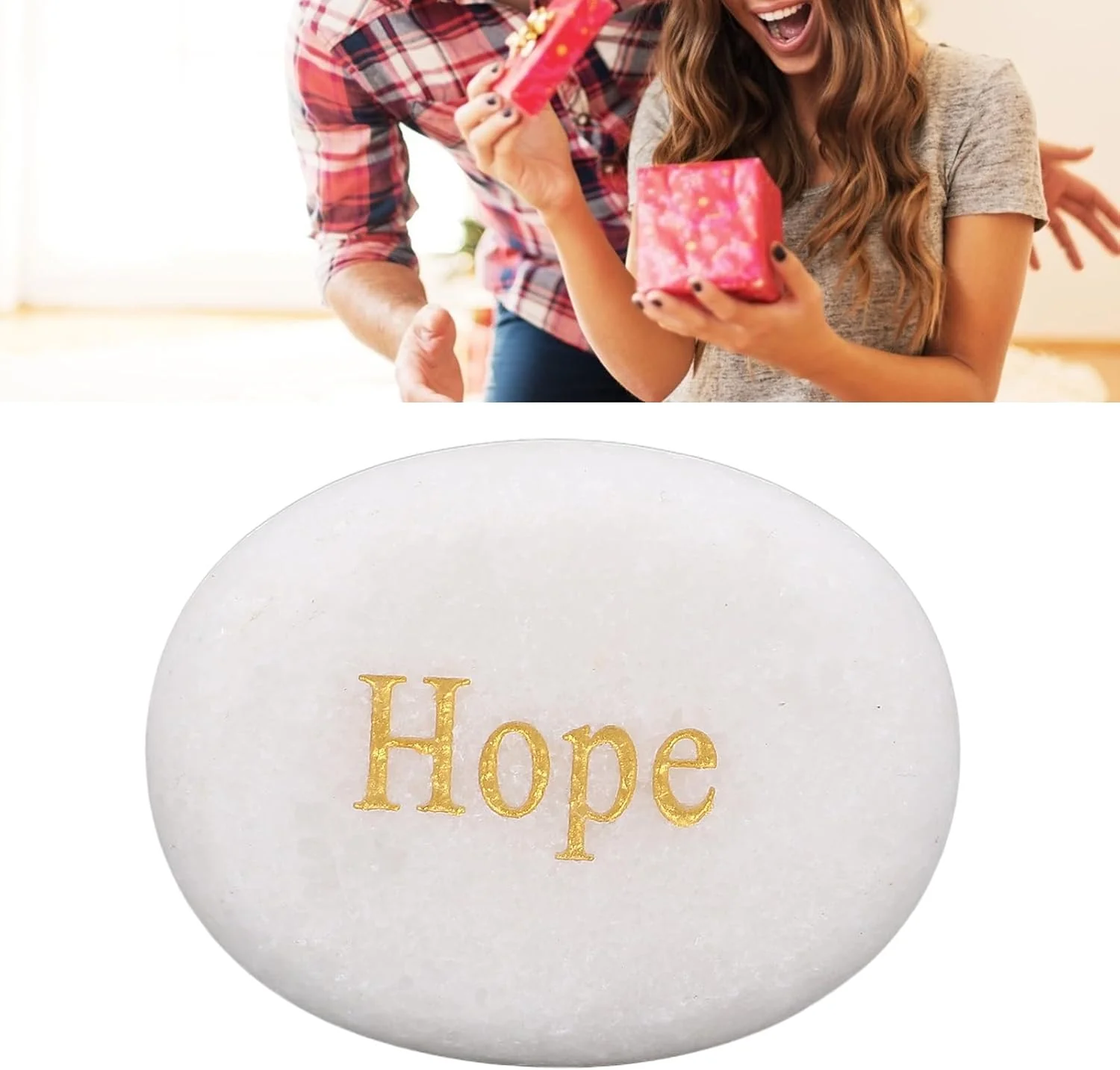 TOPINCN Engraved Inspirational Stone, Encouragement Motivational Marble, 3