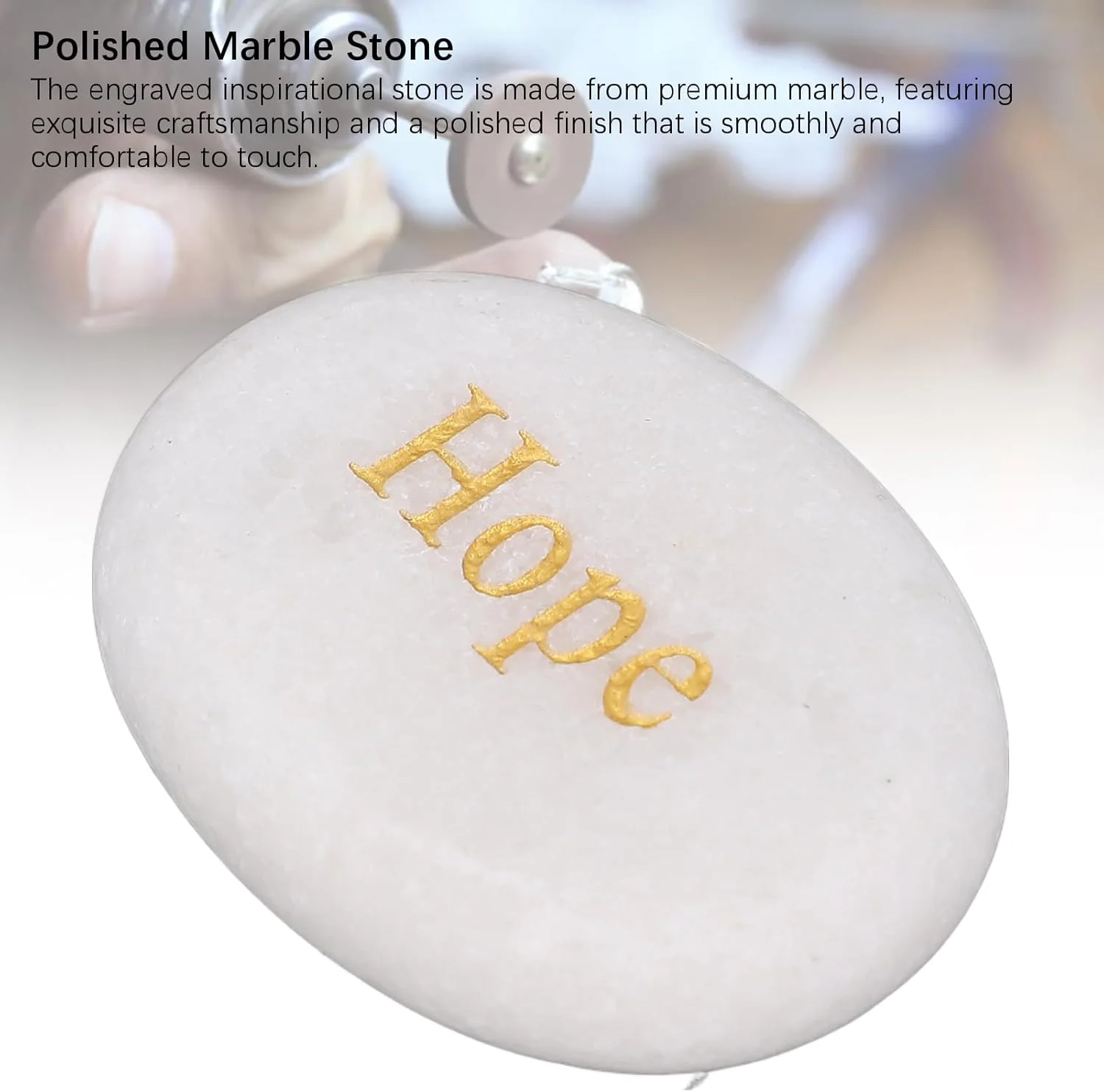 TOPINCN Engraved Inspirational Stone, Encouragement Motivational Marble, 3
