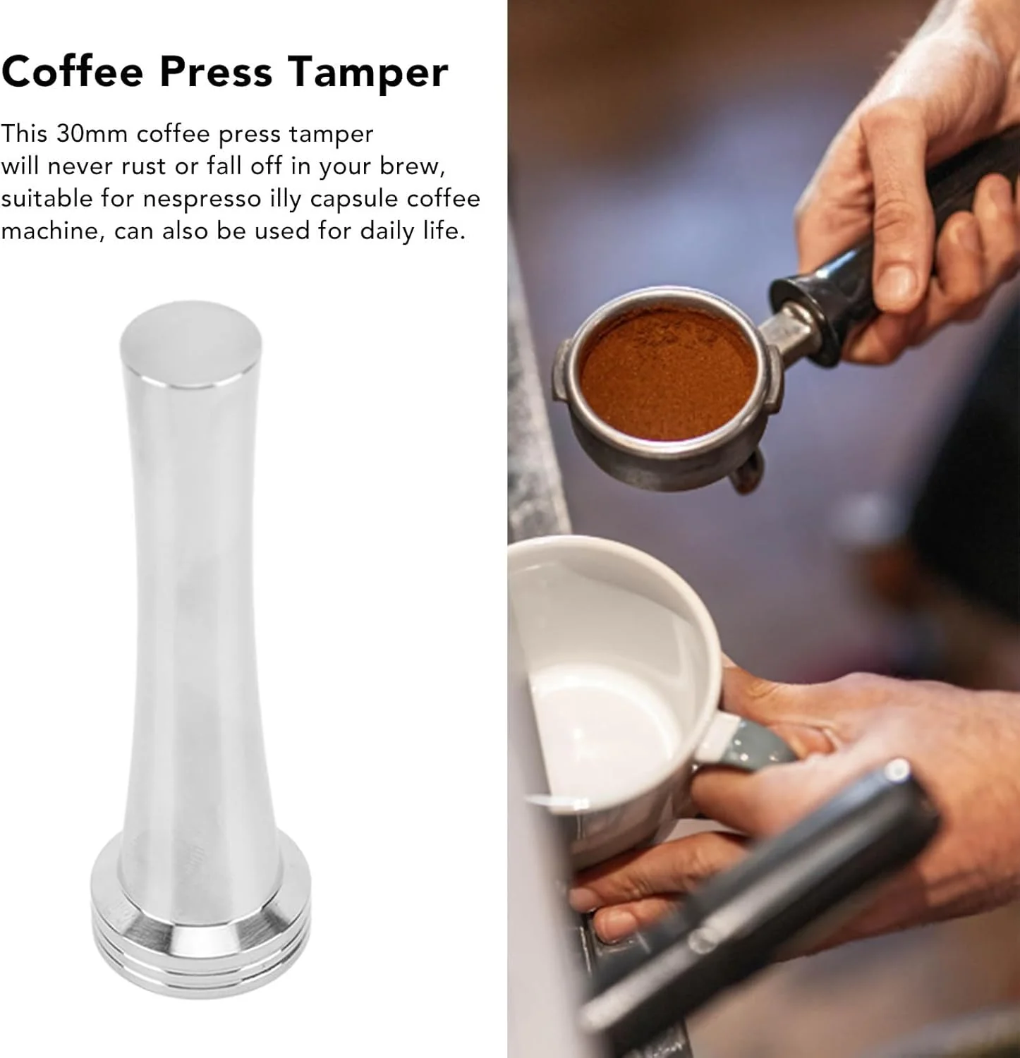 TOPINCN Espresso Tamper,Coffee Tamper,Espresso Machine,Tamper for Espresso Machine,51mm espresso