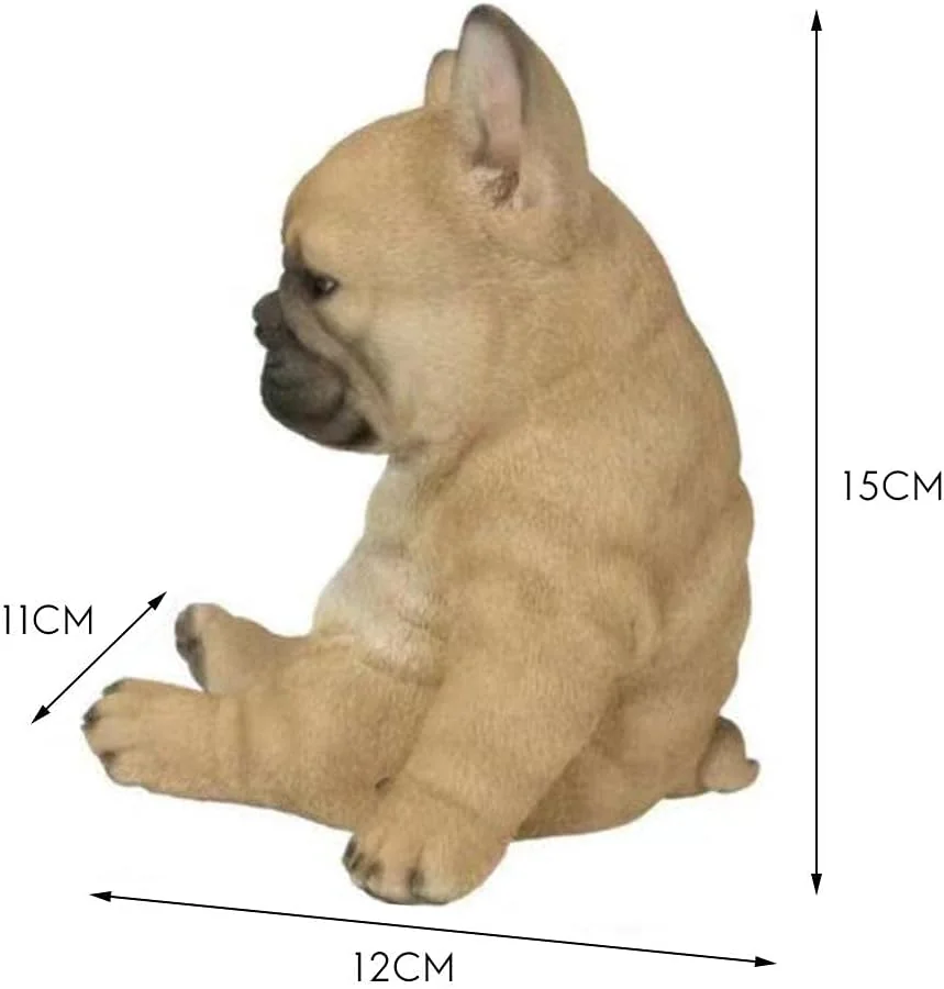 TOPINCN French Bulldog Statue, Garden Dog Figurines Outdoor