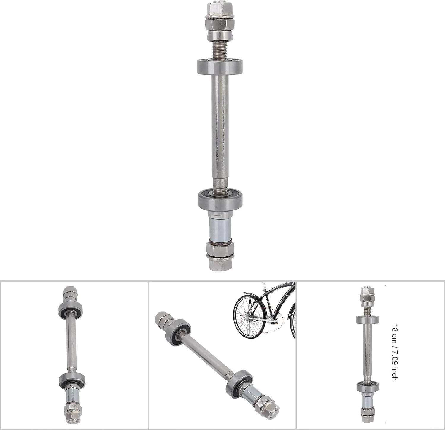 TOPINCN Front Rear Wheel Hub Axle, Wheel Hub Axle