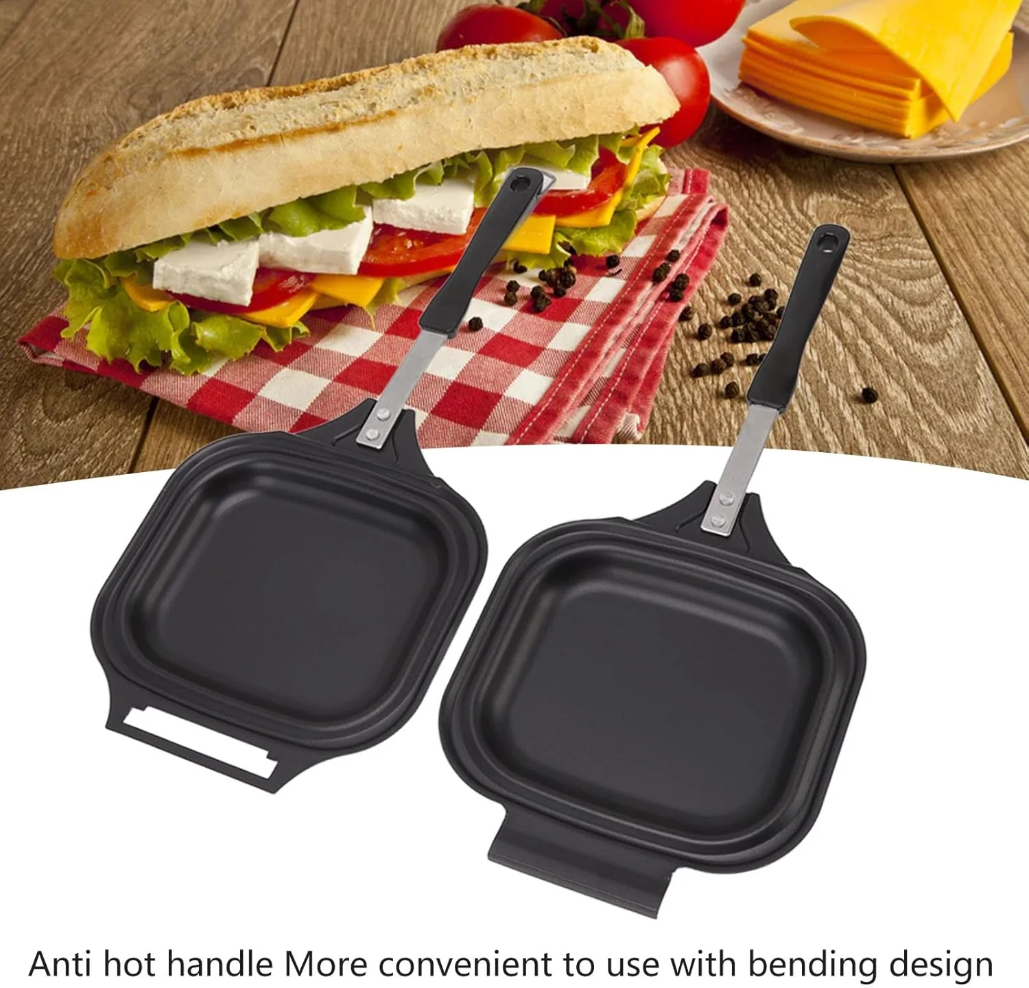 TOPINCN Frying Pan, Double Sided Aluminum Alloy Even