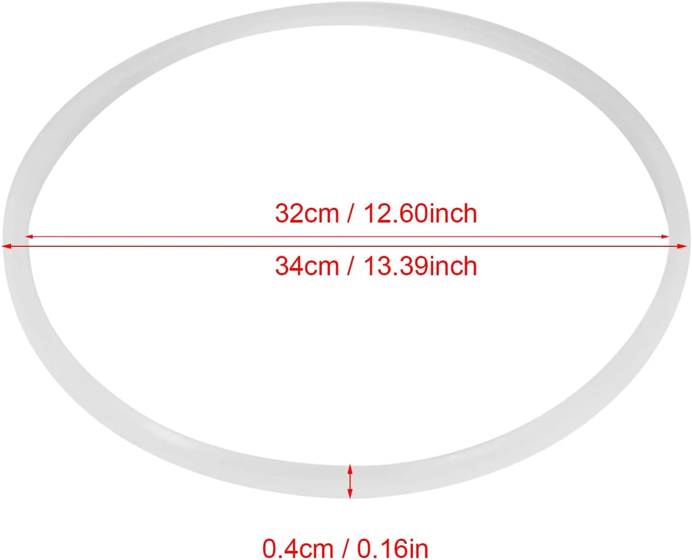 TOPINCN Gasket Sealing, Clear Silicone Pressure Cooker Sealing 22/24/26/32cm