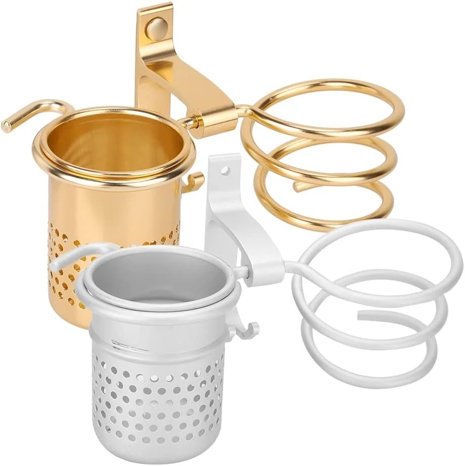 TOPINCN Hair Dryer Holder with Aluminum Storage Holder