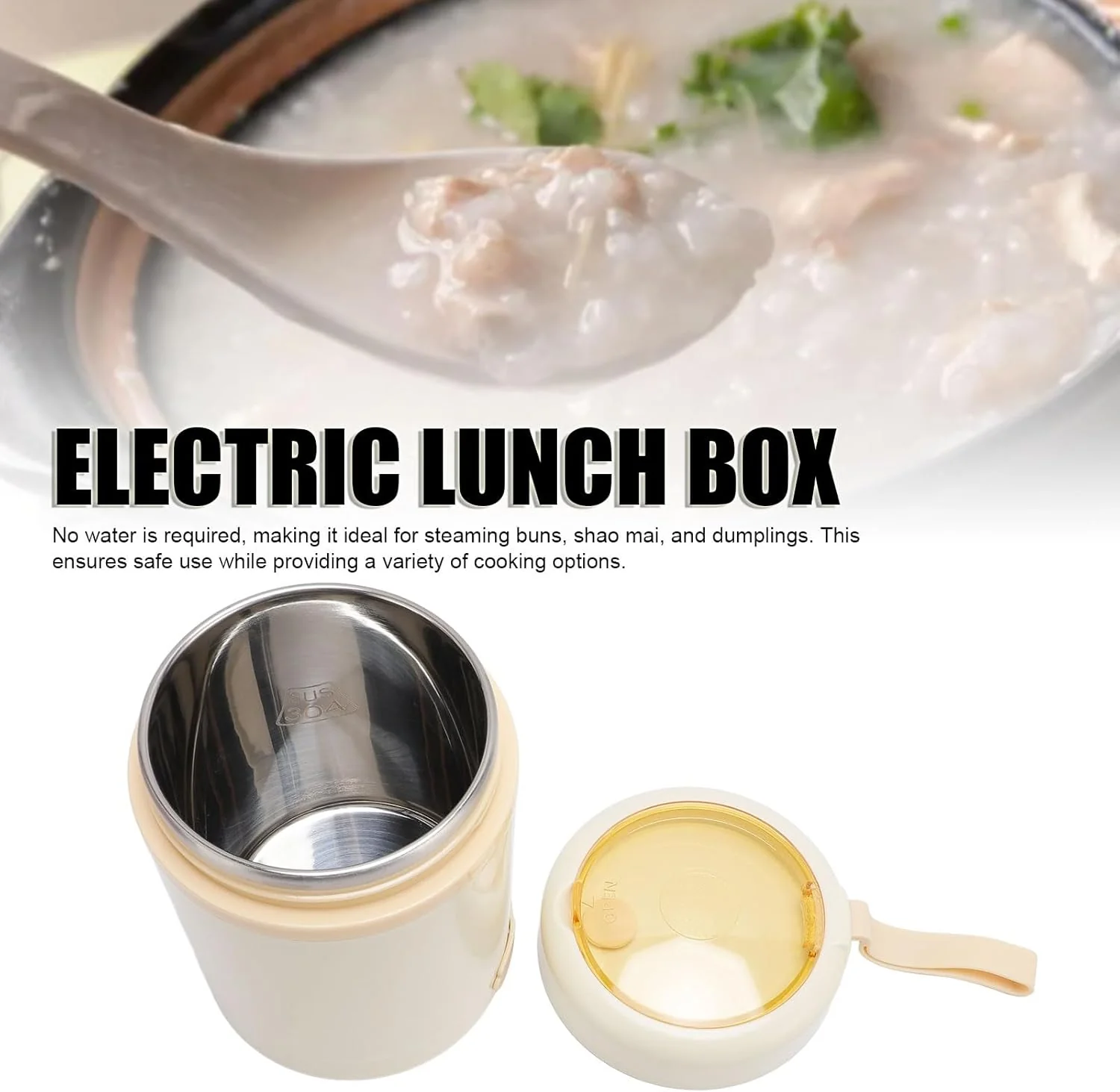 TOPINCN Heated Lunch Box, Stainless Steel 304 Electric