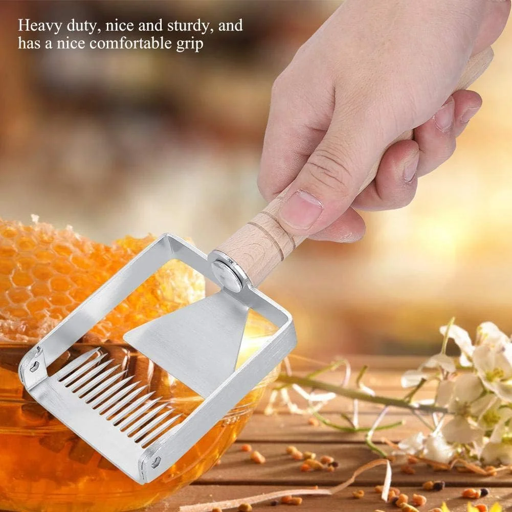 TOPINCN Honey Uncapping Scraper Stainless Steel Honeycomb Honey
