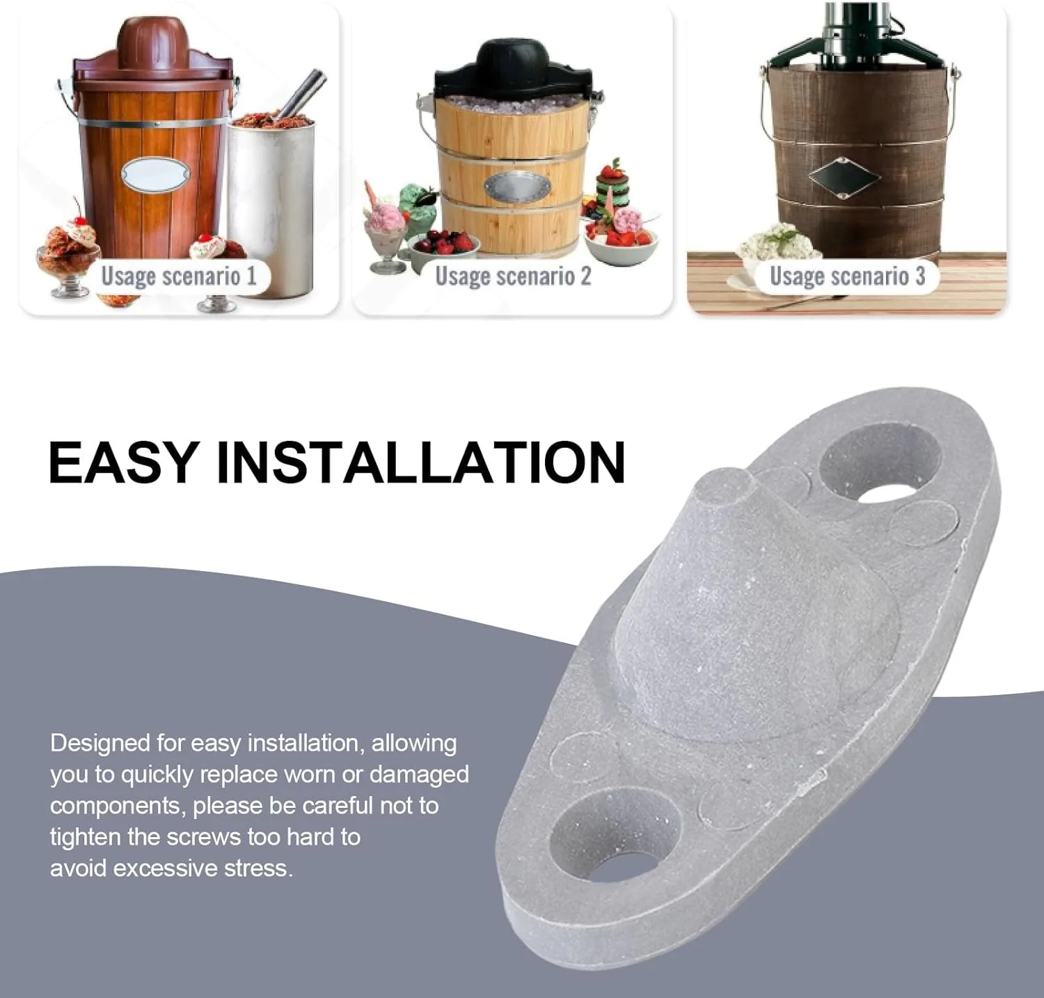 TOPINCN Ice Cream Bucket Center Component, Tub Center