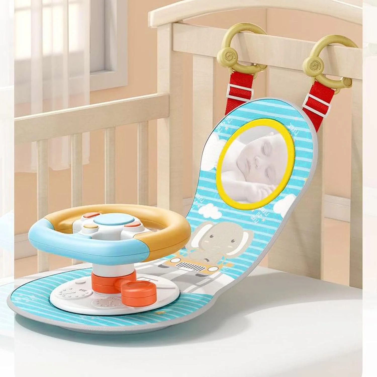 TOPINCN Infant Steering Wheel Toy Car Wheel Baby