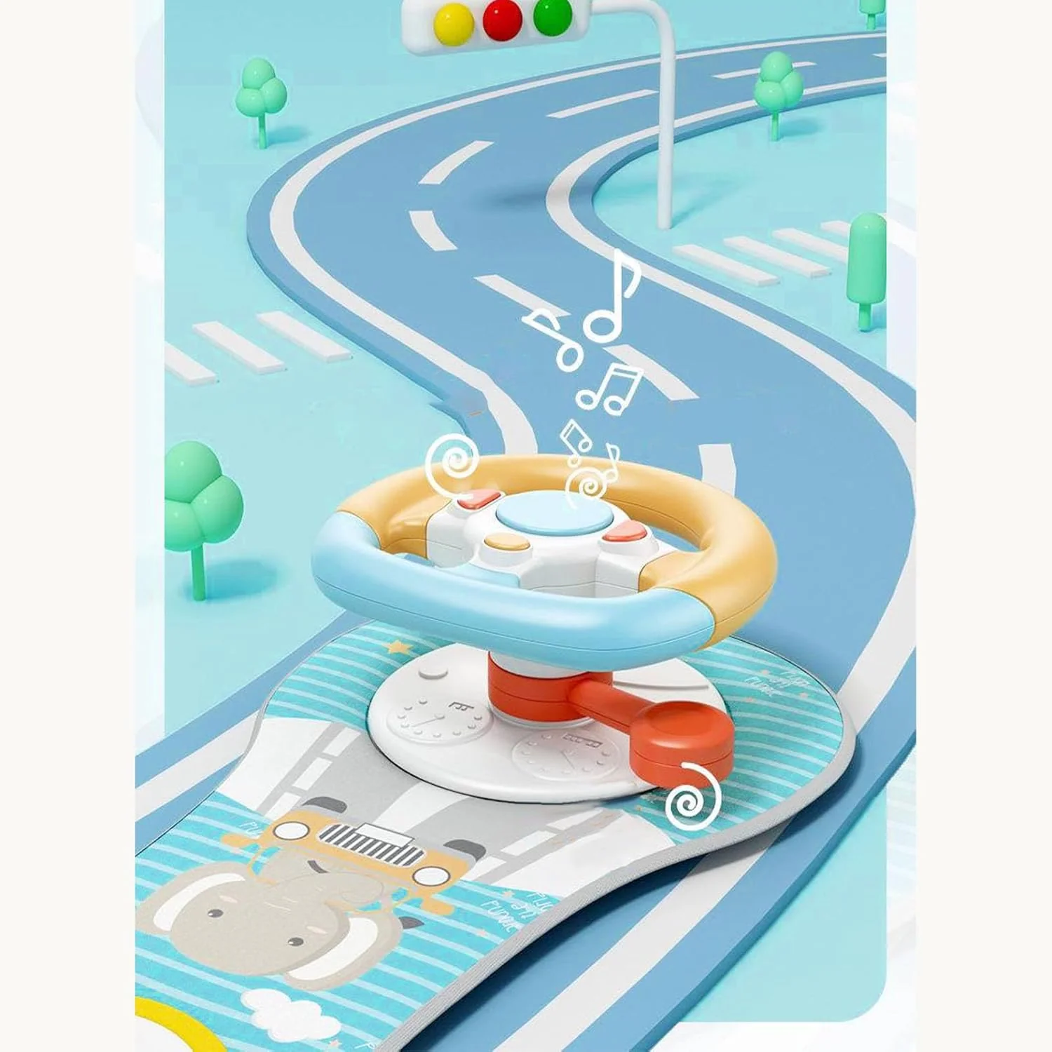 TOPINCN Infant Steering Wheel Toy Car Wheel Baby