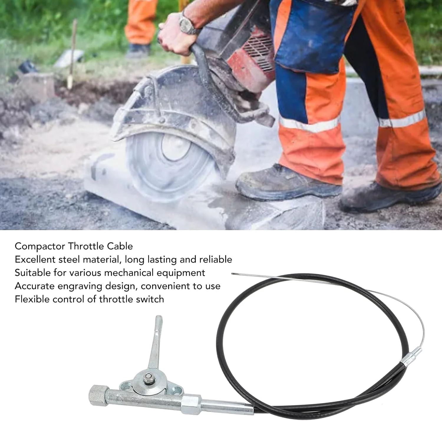 TOPINCN Lawn Mower Throttle Cable for 56035-046 Steel