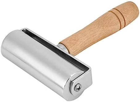 TOPINCN Leatherworking Roller Leather Press Roller Leathercraft Wooden