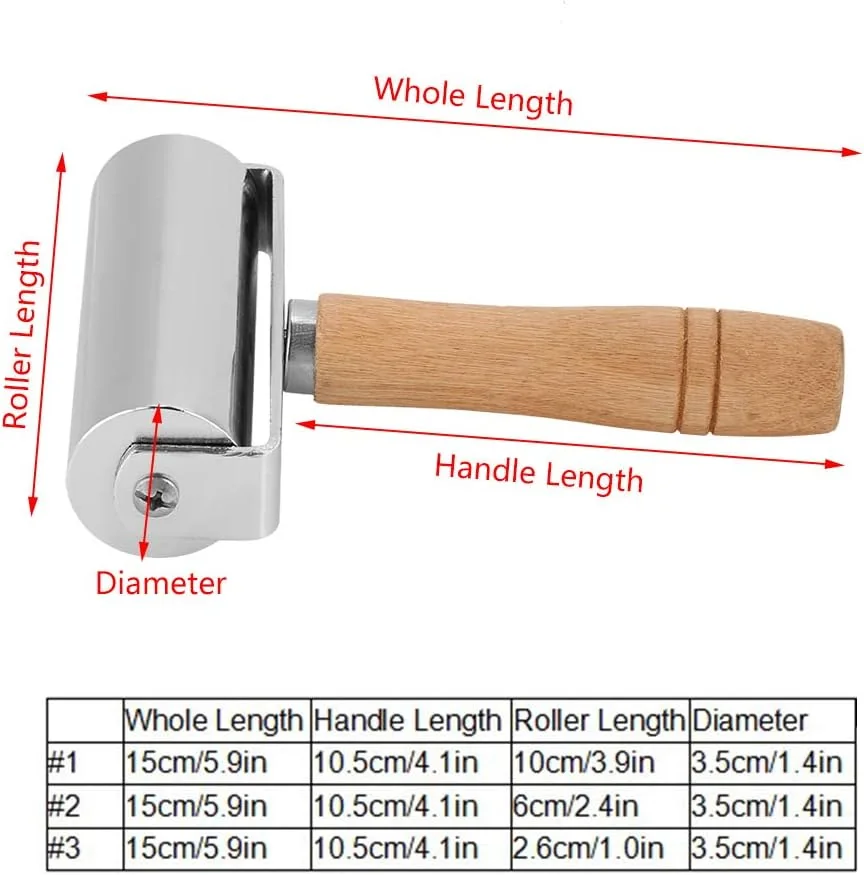 TOPINCN Leatherworking Roller Leather Press Roller Leathercraft Wooden