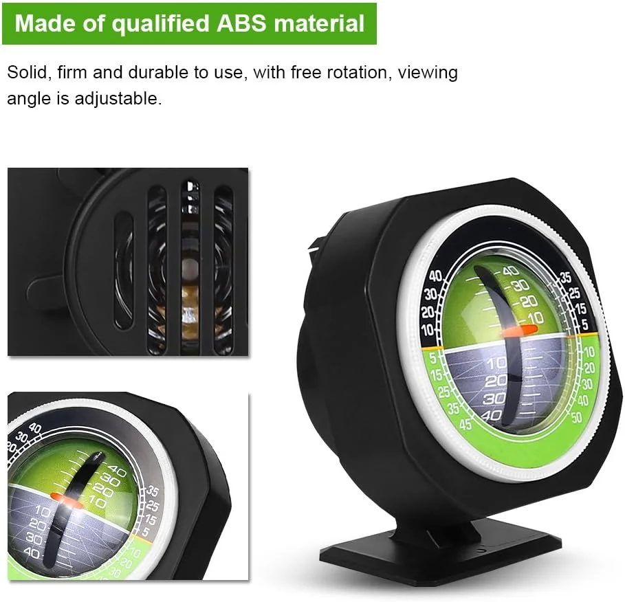 TOPINCN LED Car Inclinometer, Outdoor Slope Meter Tilt