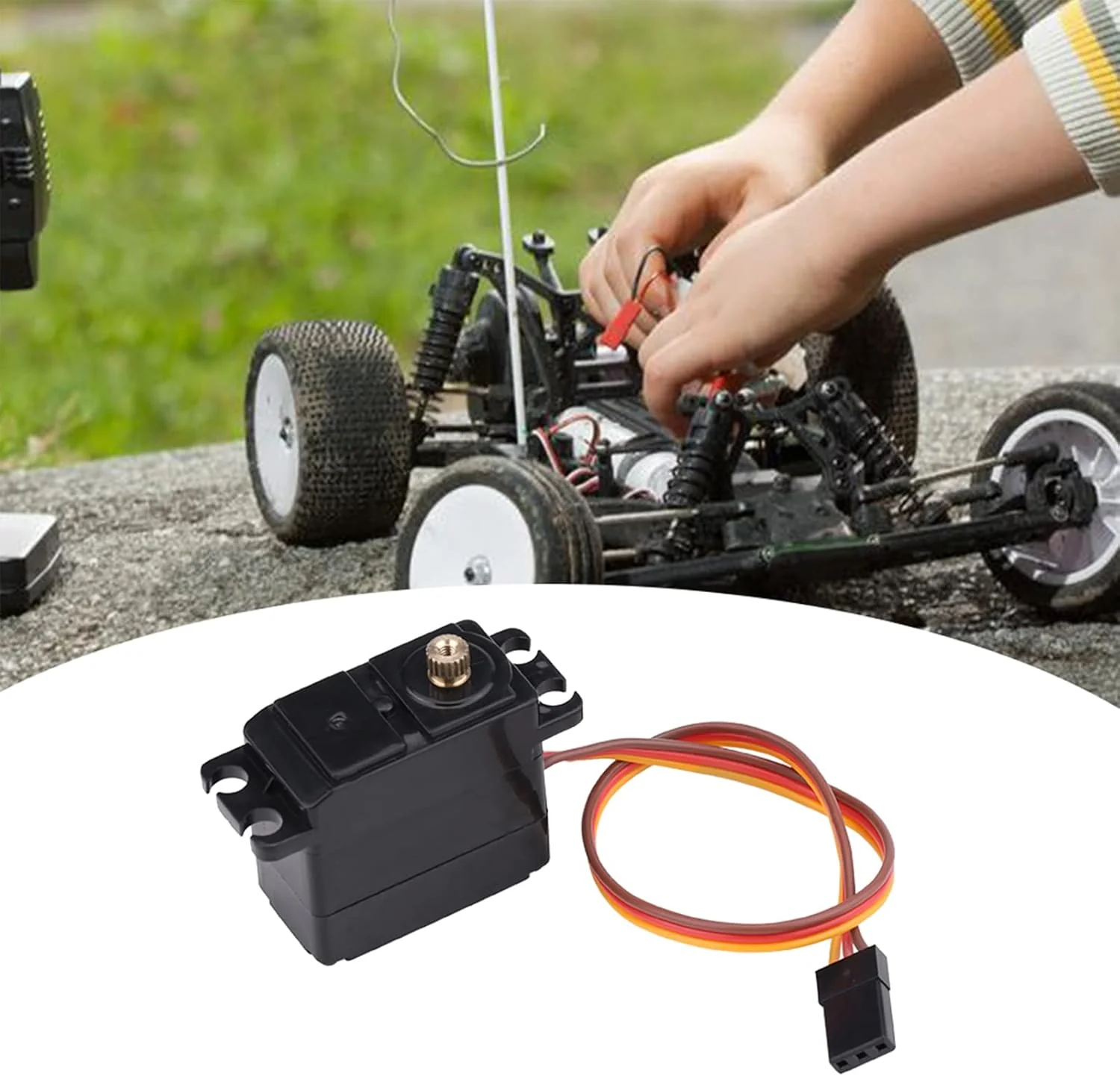 TOPINCN Metal Gear Servo, Easy Install Plastic Shell RC