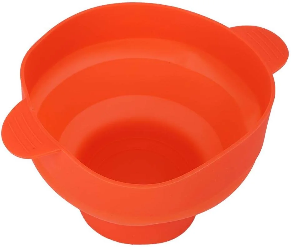 TOPINCN Microwave Popcorn Popper with Handle Lid Collapsible Silicone